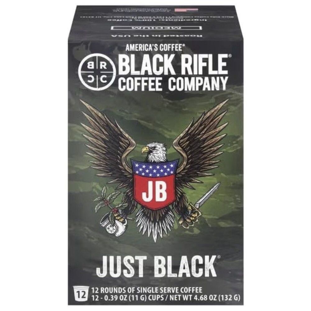 Black Rifle Coffee Company Just Black Medium Roast Single Serve Pods 12ct